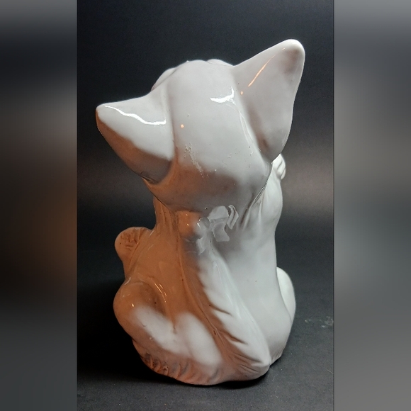 Vintage Redware Pottery Laughing Cat, Made In Italy,  6" - Picture 5 of 7